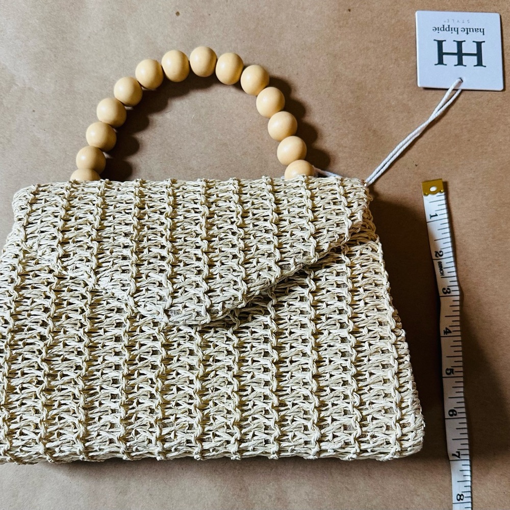 Haute Hippie Cream Textured Clutch - Picture 8 of 8